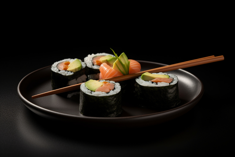 sushi jedzone pałeczkami